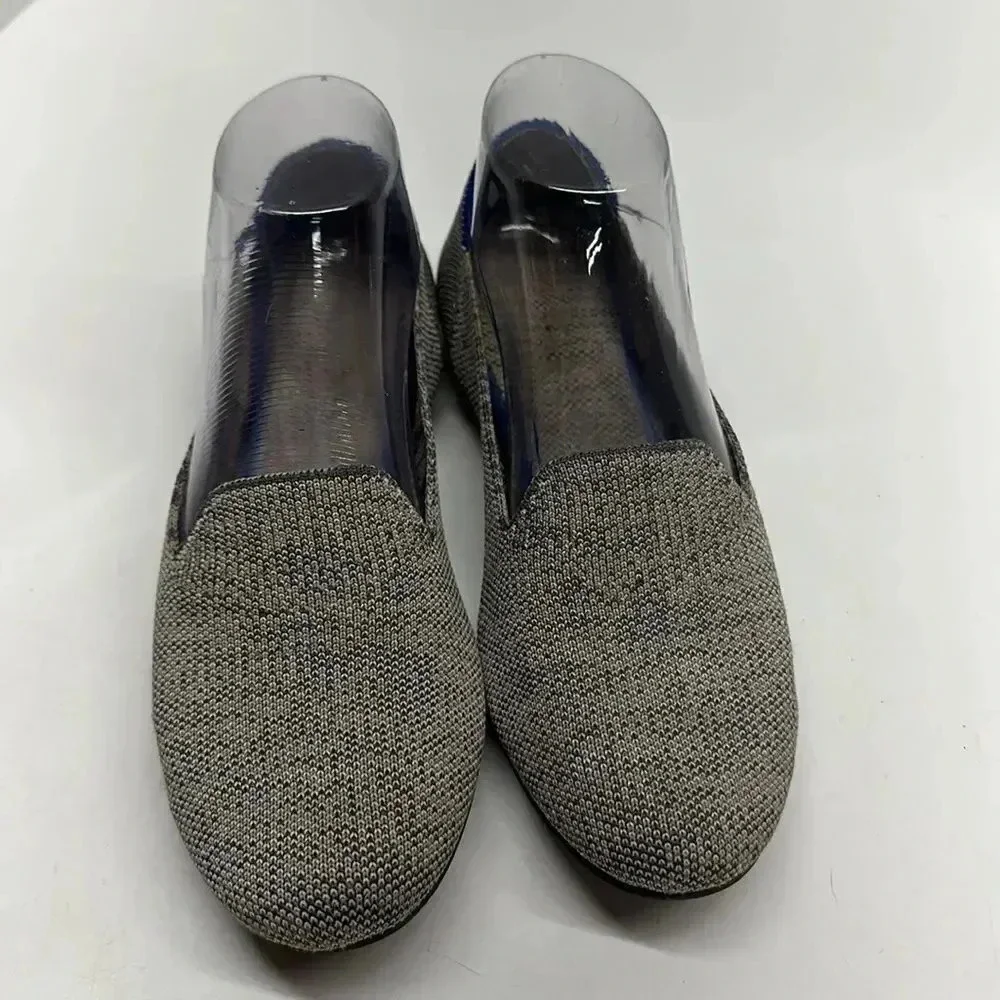 Rothy’s Taupe Heather Grey Blue Slip On Washable Loafers Shoes Size 8 - Picture 3 of 11